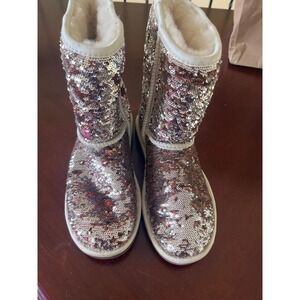 UGG Sequin Boots Winter Sparkly‎ Warm Cozy Boots Women's Size 6